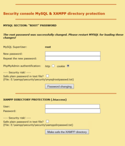 xampp mysql root password